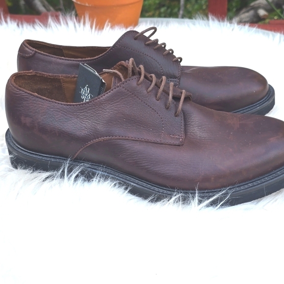 Eleventy Men's Brown Leather Lace-up Derby Shoes 41 NEW - Picture 2 of 16